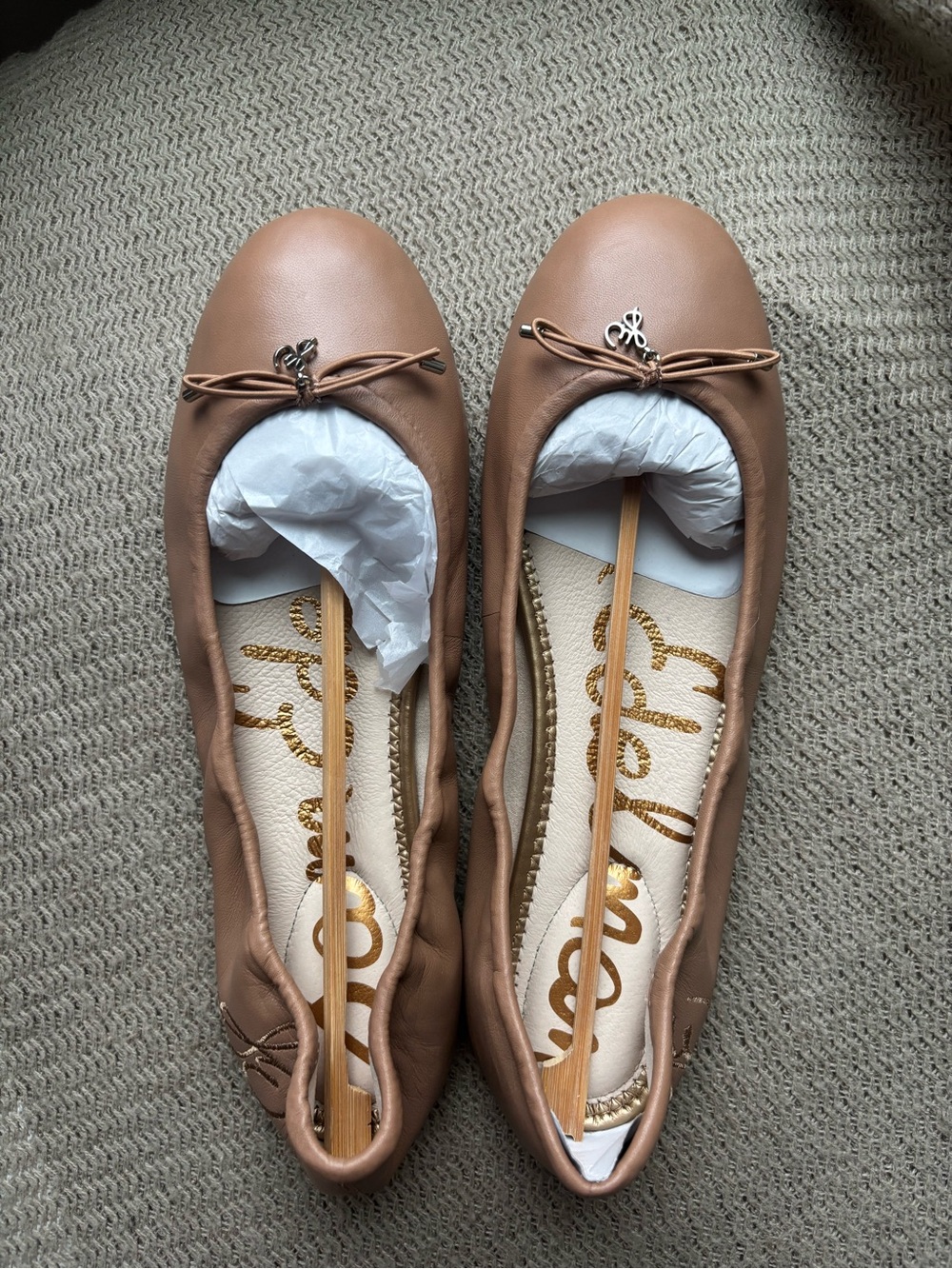Sam Edelman Women's Camel Ballet Flats with Bow